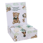 Trusou pentru botez de baieti, 8 piese, Model Ursulet, verde praz, Recostore®, REC3087